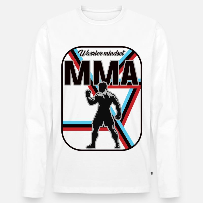 MMA Design – Warrior Mindset - Männer Premium Bio Langarmshirt - Weiß