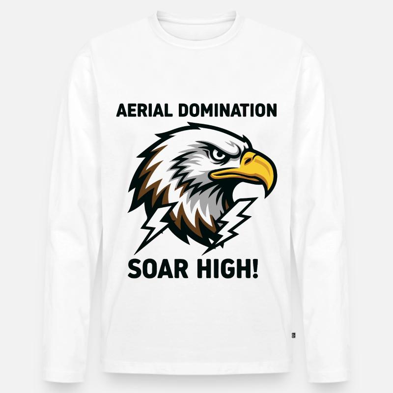 Luftbeherrschung Adler Royal Force - Männer Premium Bio Langarmshirt - Weiß