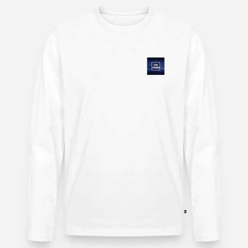 Explore the Universe! - Männer Premium Bio Langarmshirt - Weiß