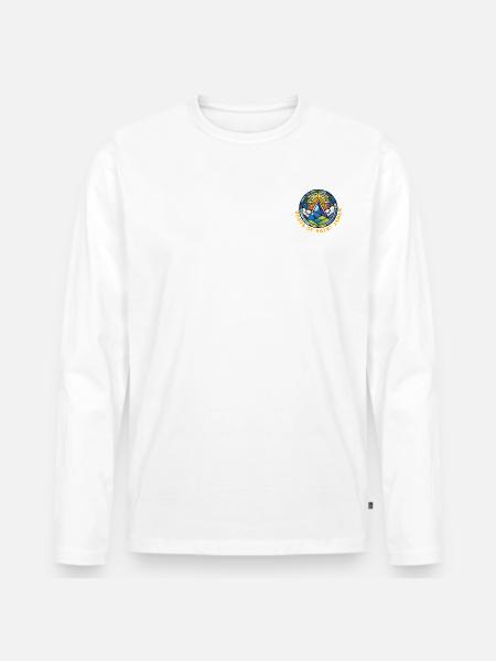 Roads of saint james vitrail - T-shirt manches longues Premium bio Homme - blanc