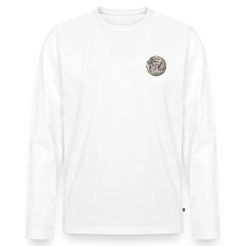 Fiktive Weltkarte - Männer Premium Bio Langarmshirt - Weiß - Vorne - Nico (187cm)