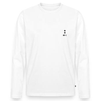 Lieutenant OF-1 - T-shirt manches longues Premium bio Homme - blanc - Devant - Nico (187cm)