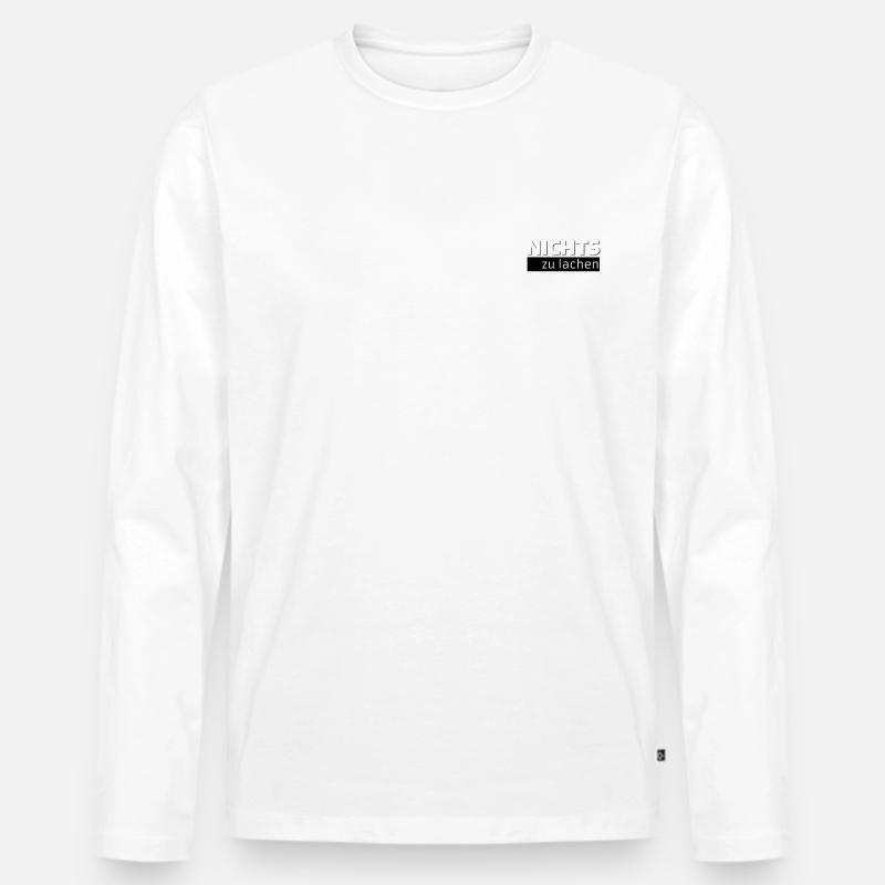 NICHTS zu lachen - Männer Premium Bio Langarmshirt - Weiß