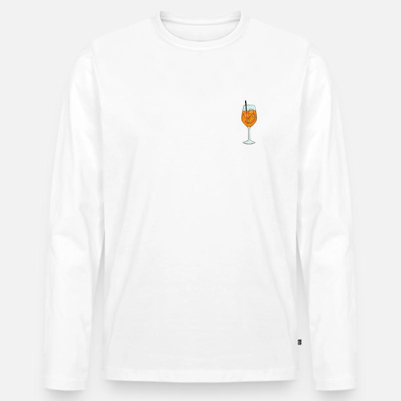 Aperitif - Männer Premium Bio Langarmshirt - Weiß