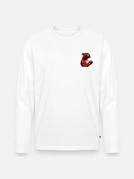 Muscledog - Men's Premium Organic Long Sleeve Shirt - white