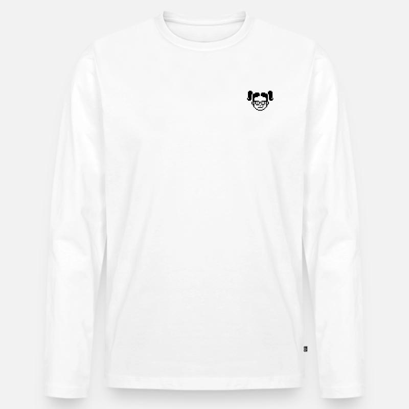 G17 Geek Mädchen - Männer Premium Bio Langarmshirt - Weiß