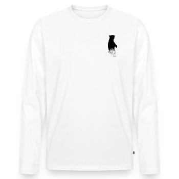 Baer Black - T-shirt manches longues Premium bio Homme - blanc - Devant - Nico (187cm)