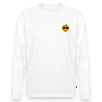 Orange fraîche - T-shirt manches longues Premium bio Homme - blanc - Devant - Nico (187cm)