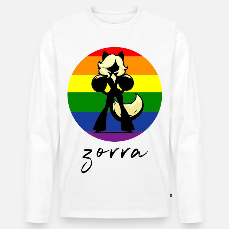 Zorra Pride Edition - Männer Premium Bio Langarmshirt - Weiß