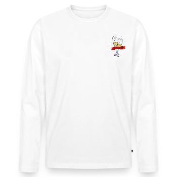HAPPY NEW YEAR - T-shirt manches longues Premium bio Homme - blanc - Devant - Nico (187cm)