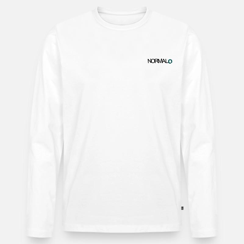 NORMAL O - Männer Premium Bio Langarmshirt - Weiß