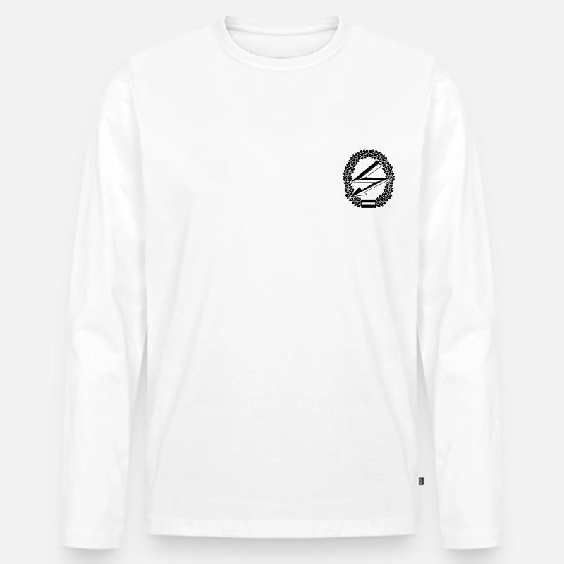Fernmelder Black - Männer Premium Bio Langarmshirt - Weiß