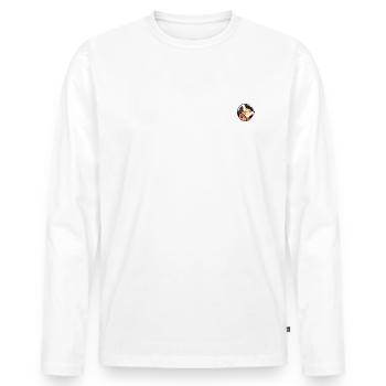 Astronaute Corgi Dog Lover Puppy - T-shirt manches longues Premium bio Homme - blanc - Devant - Nico (187cm)