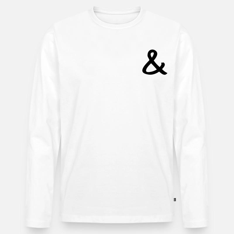 Und-Zeichen - Männer Premium Bio Langarmshirt - Weiß