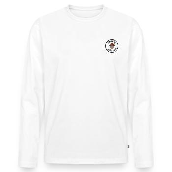 Grantler 1993 - for birthday -Bavarian saying - Men's Premium Organic Long Sleeve Shirt - white - Front - Nico (187cm)