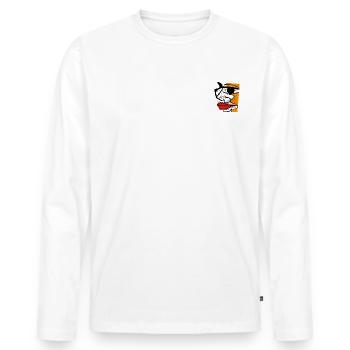 Abstraktes Gesicht - Männer Premium Bio Langarmshirt - Weiß - Vorne - Nico (187cm)