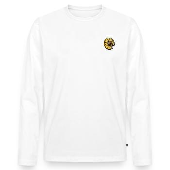 Scallop - Men's Premium Organic Long Sleeve Shirt - white - Front - Nico (187cm)
