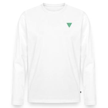 Holzfäller Modern - Männer Premium Bio Langarmshirt - Weiß - Vorne - Nico (187cm)