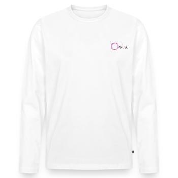 oignon - T-shirt manches longues Premium bio Homme - blanc - Devant - Nico (187cm)