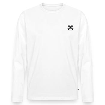 logo - T-shirt manches longues Premium bio Homme - blanc - Devant - Nico (187cm)