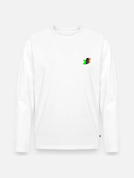 Ireland map green white gold - Men's Premium Organic Long Sleeve Shirt - white