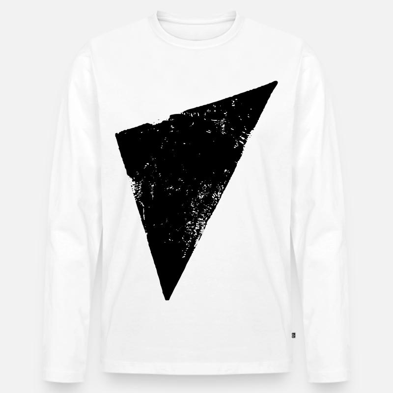 Dreieck | Polygon | Triangle - Männer Premium Bio Langarmshirt - Weiß