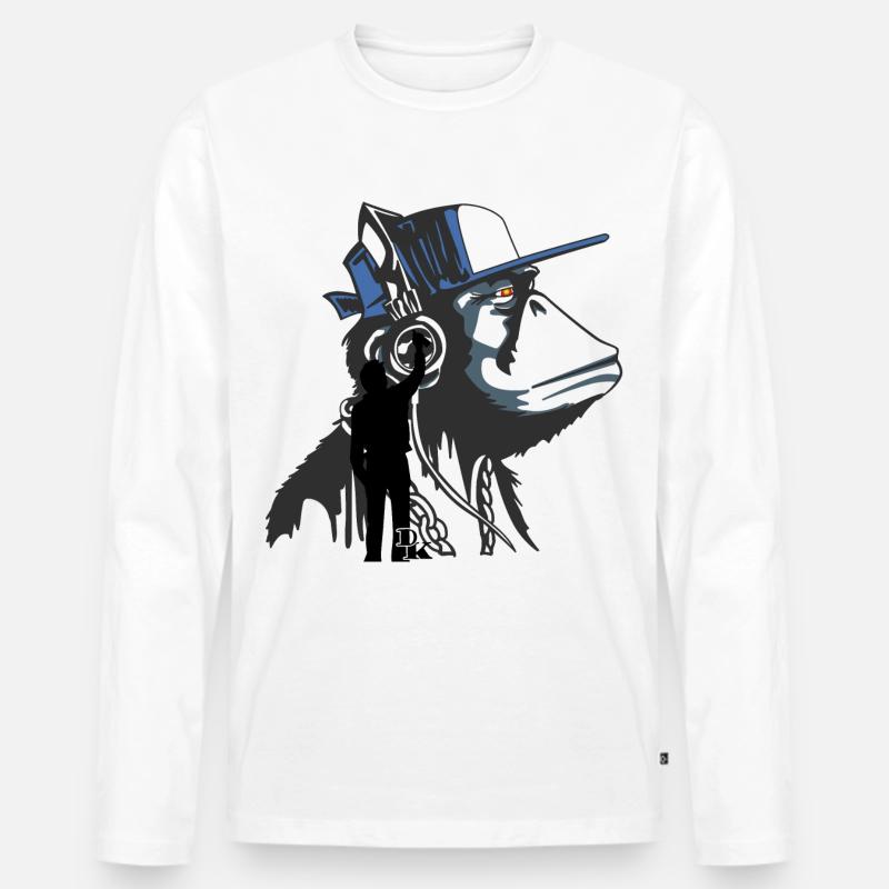 Graffiti ist Kunst von dk - Männer Premium Bio Langarmshirt - Weiß