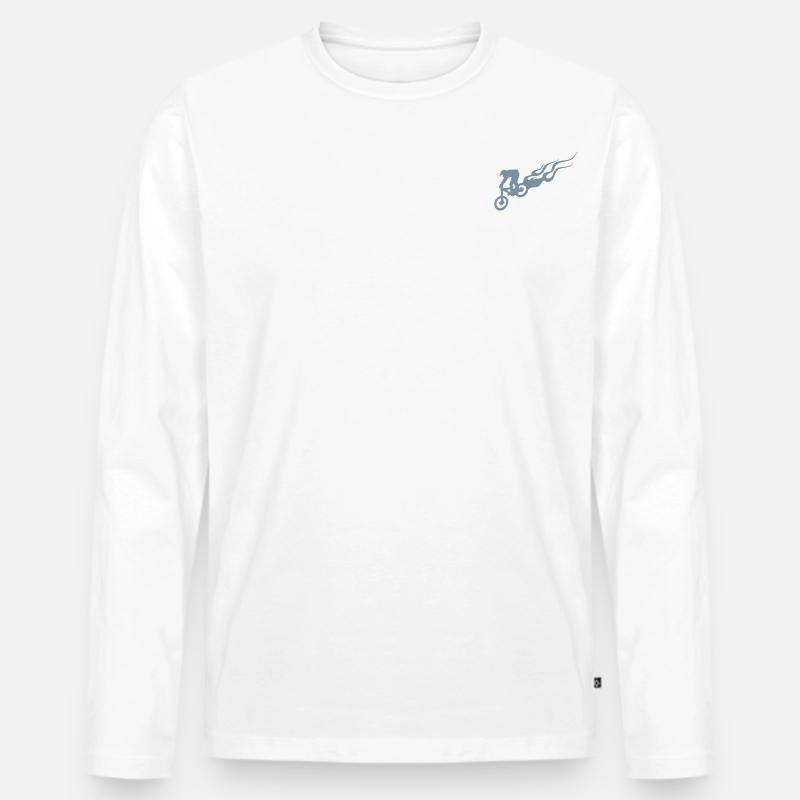 Downhiller 3000 - Männer Premium Bio Langarmshirt - Weiß