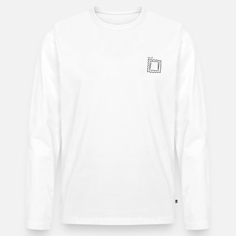 Ravioli - Männer Premium Bio Langarmshirt - Weiß