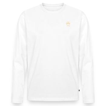 Jeryan Design avec la montagne - T-shirt manches longues Premium bio Homme - blanc - Devant - Nico (187cm)