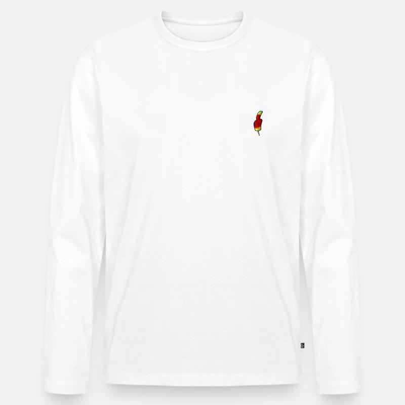 Flutschfinger Eis - Männer Premium Bio Langarmshirt - Weiß