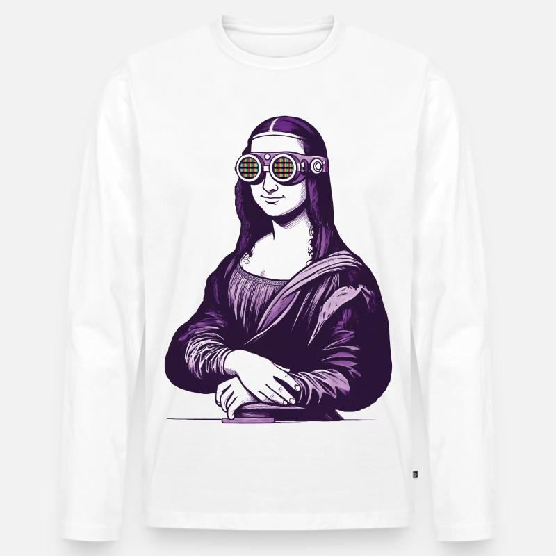 MONA iA – Geek & Sci-Fi - Männer Premium Bio Langarmshirt - Weiß