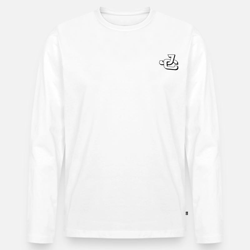 JC - Männer Premium Bio Langarmshirt - Weiß