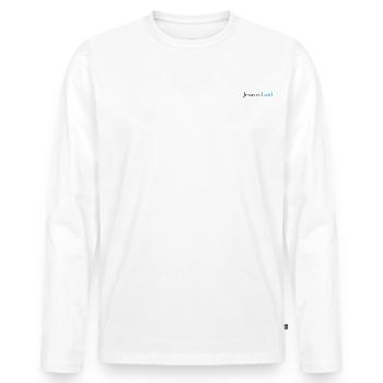 Jesus is Lord - Men's Premium Organic Long Sleeve Shirt - white - Front - Nico (187cm)