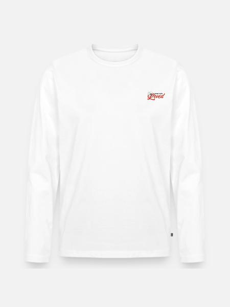 You are Loved - Men's Premium Organic Long Sleeve Shirt - white