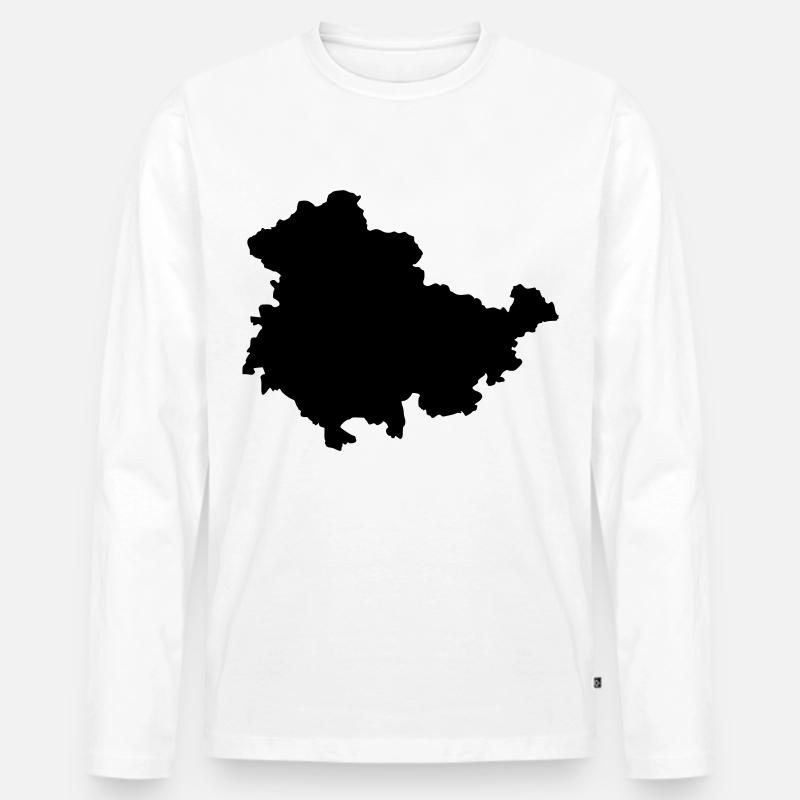 Thüringen - Männer Premium Bio Langarmshirt - Weiß