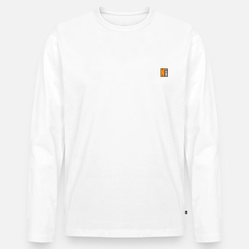 NERD-INDUSTRIE NOIR - Männer Premium Bio Langarmshirt - Weiß