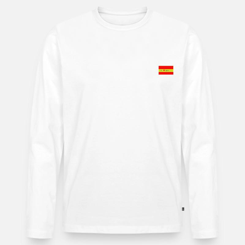 LIEBE ZUR NATION - Männer Premium Bio Langarmshirt - Weiß