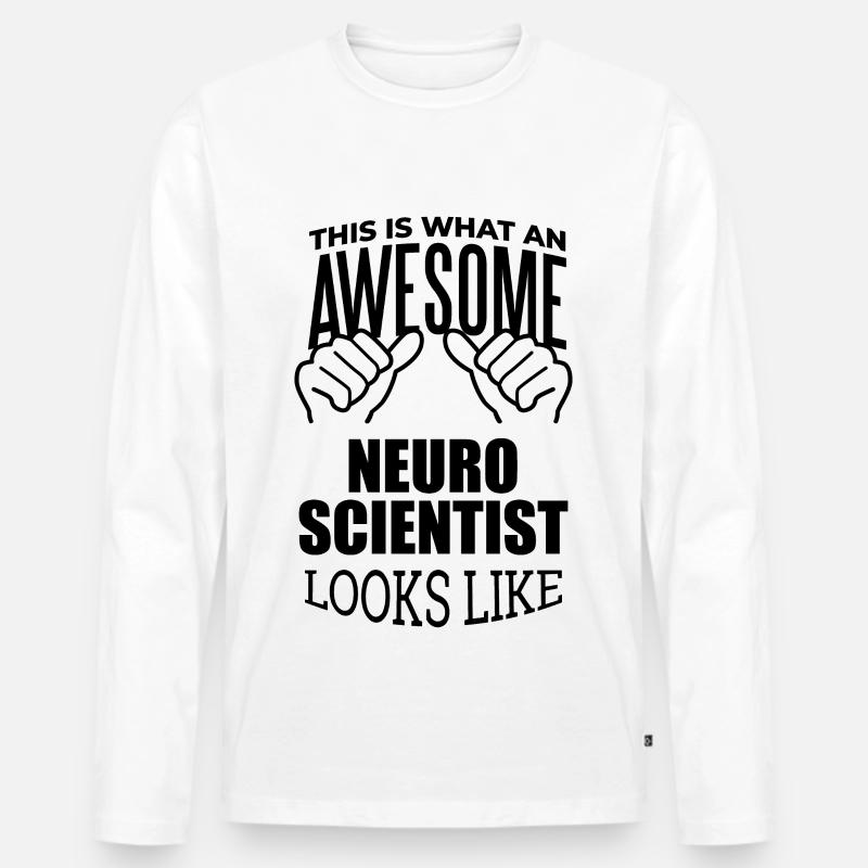 Neurowissenschaften - Männer Premium Bio Langarmshirt - Weiß