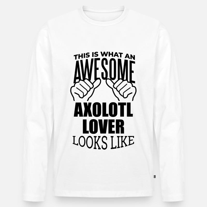 Axolotl - Männer Premium Bio Langarmshirt - Weiß