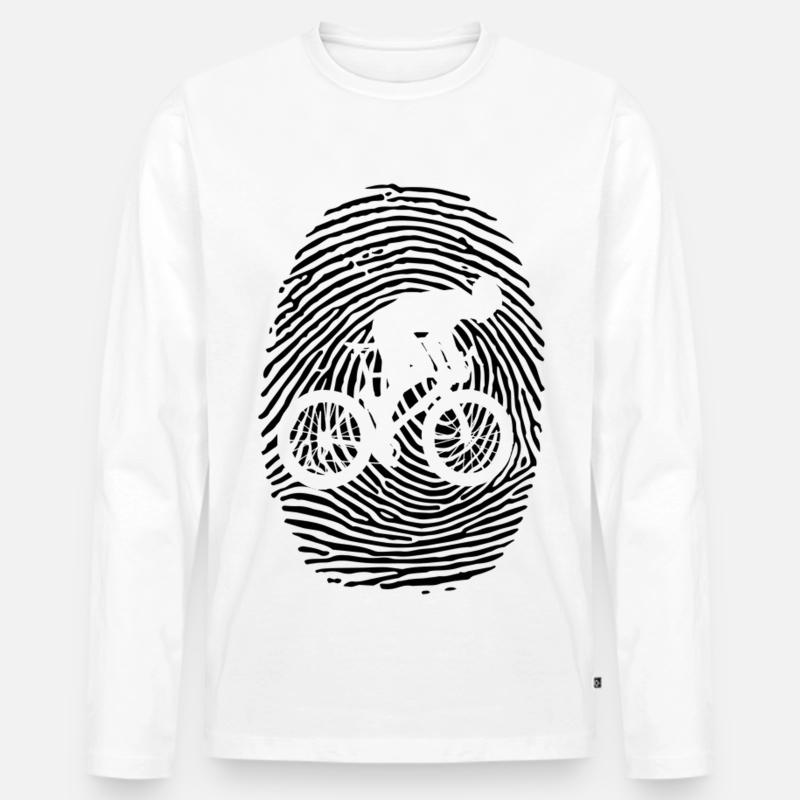 Radfahrer - Männer Premium Bio Langarmshirt - Weiß