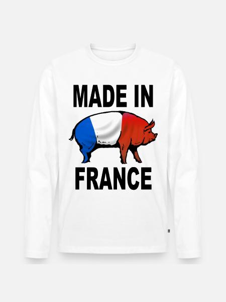 charcutier cochonnailles 04 - T-shirt manches longues Premium bio Homme - blanc