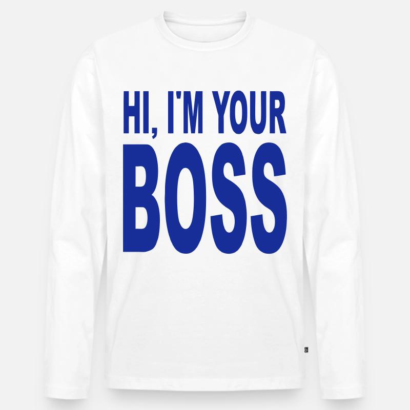 Ihr Chef - Männer Premium Bio Langarmshirt - Weiß