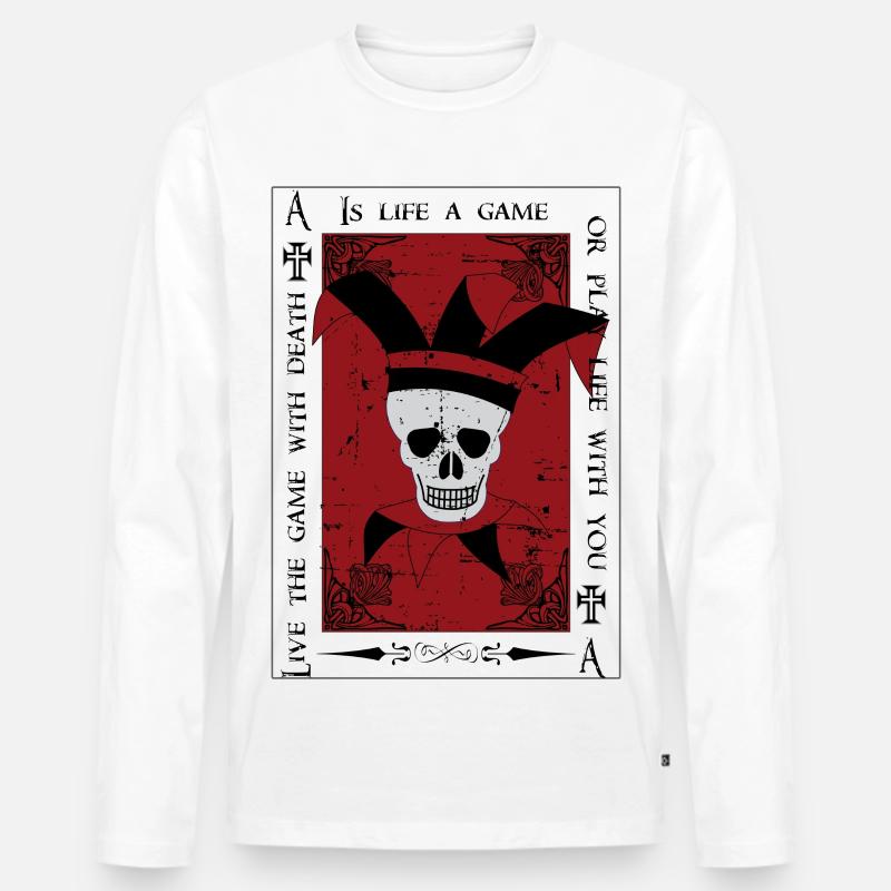 Ist das Leben Ein Spiel ? - Männer Premium Bio Langarmshirt - Weiß