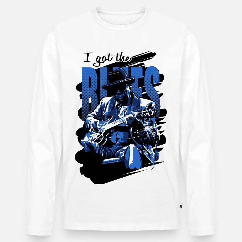 Got the blues - Männer Premium Bio Langarmshirt - Weiß