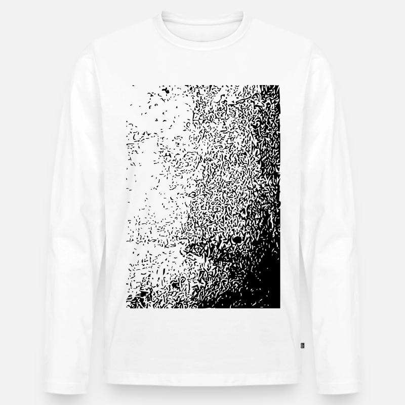 Abstraktes Design - Männer Premium Bio Langarmshirt - Weiß