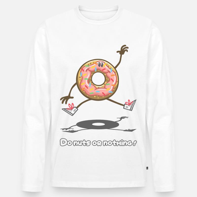 Do nuts or nothing ! - Männer Premium Bio Langarmshirt - Weiß