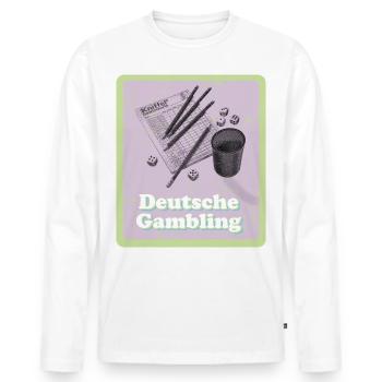 Kniffel Deutsche Gambling - Männer Premium Bio Langarmshirt - Weiß - Vorne - Nico (187cm)