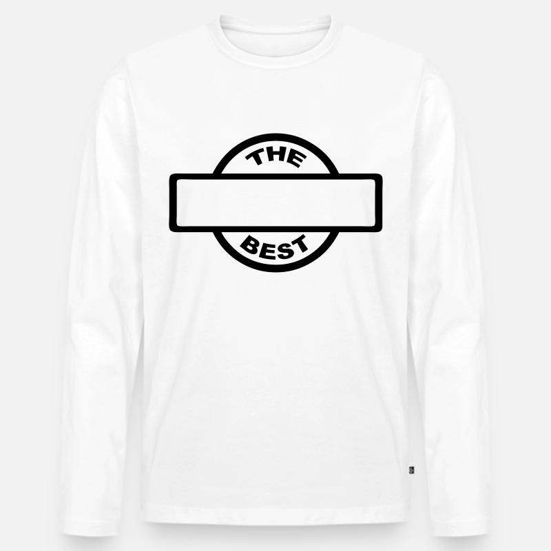 Passen Logo - Männer Premium Bio Langarmshirt - Weiß
