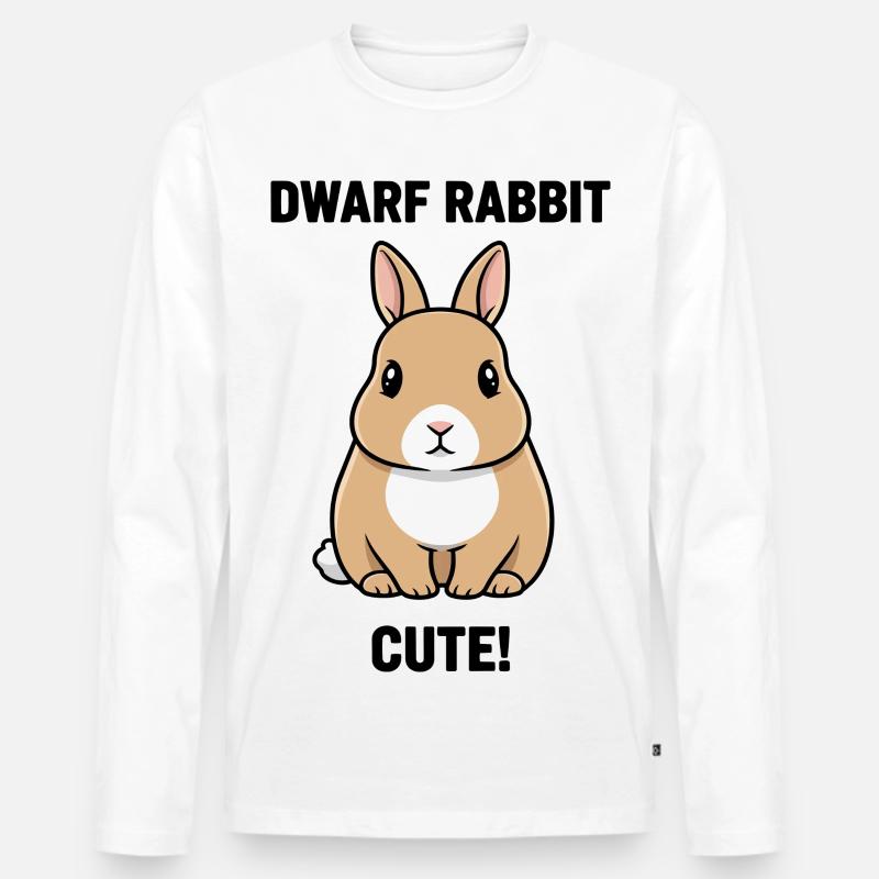 Dwarf Rabbit Dwarf Cute Rabbit Fetish - Men's Premium Organic Long Sleeve Shirt - white